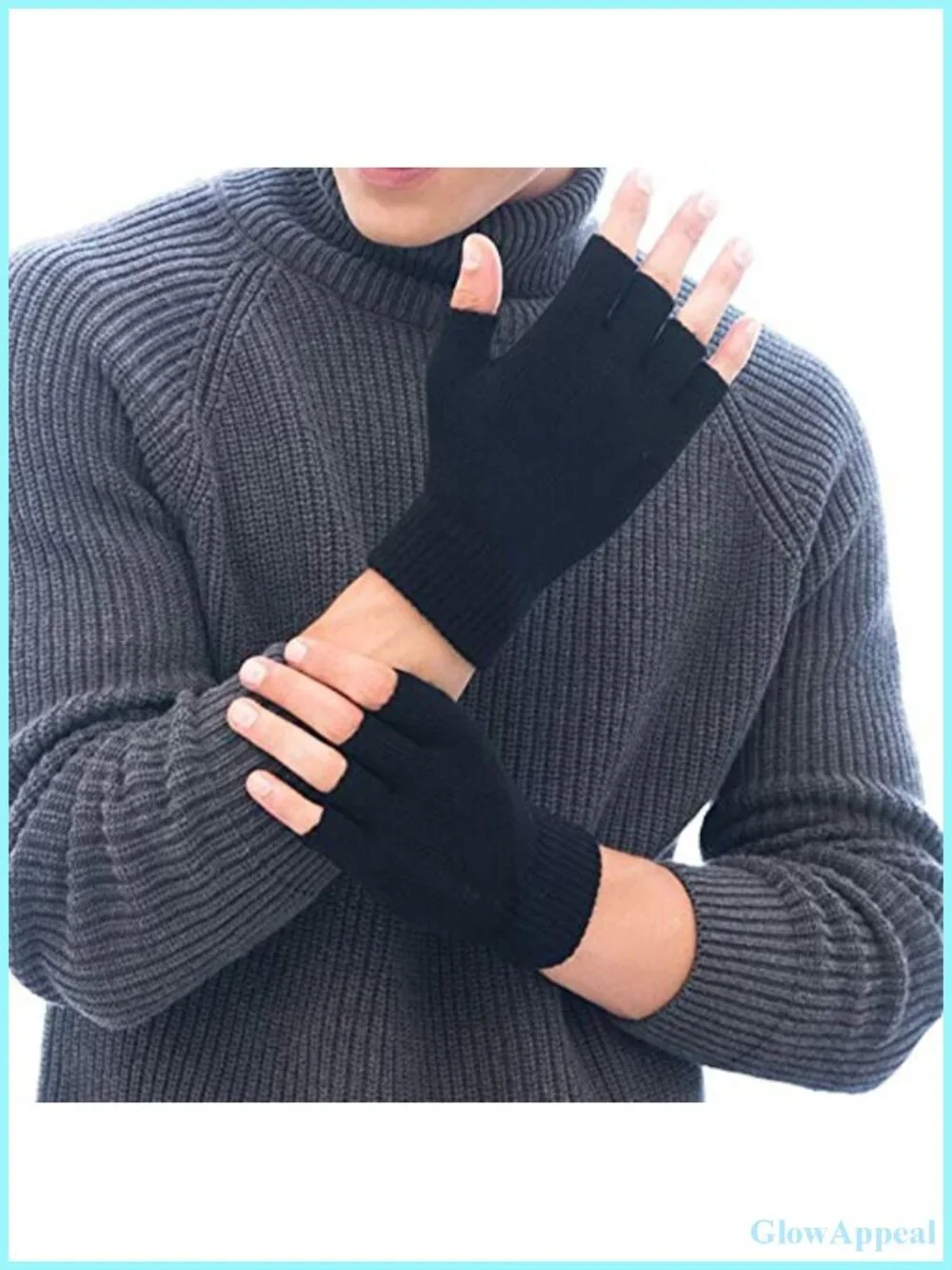 Fingerless Gloves Half Finger Knit Thermal Winter Driving Cycling Texting Unisex